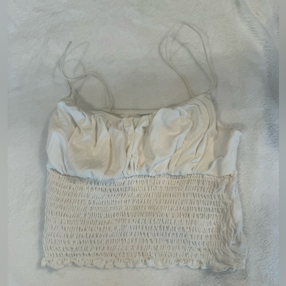 White cropped urban outfitters tank